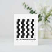 Verplaatste schaakbordillusie (optische illusie) briefkaart (Staand voorkant)
