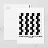 Verplaatste schaakbordillusie (optische illusie) briefkaart (Voorkant / Achterkant)