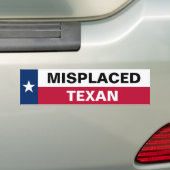 Verplaatste Texaan Bumpersticker (Op auto)