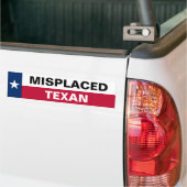 Verplaatste Texaan Bumpersticker (Op Truck)