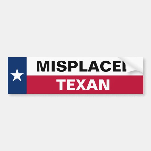 Verplaatste Texaan Bumpersticker (Voorkant)