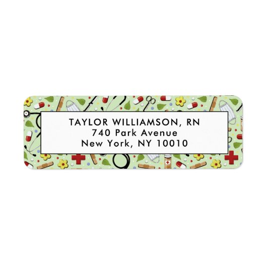 Verpleegadres Etiket (Voorkant)