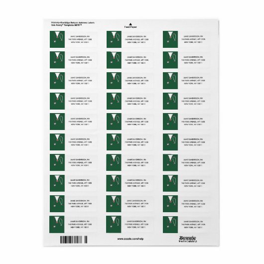 Verpleegadres labels (Full Sheet)