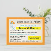 Verpleegarts Medische Afstuderen Etiket op recept Kaart (Staand voorkant)