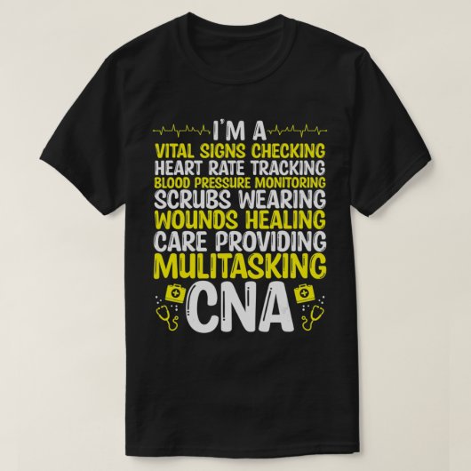 Verpleegassistent-badge voor CNA-accessoires T-shirt (Design voorkant)