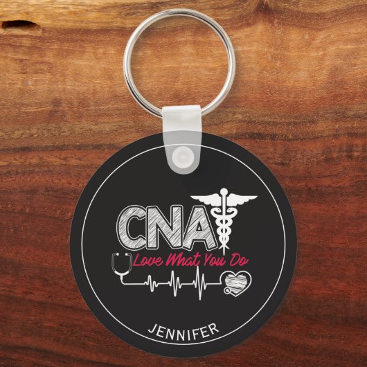 Verpleegassistent (CNA) Gepersonaliseerde Sleutelh Sleutelhanger (Achterkant)