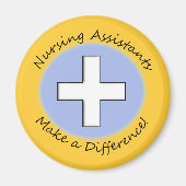 Verpleegassistent geeft "Making a Difference" Magneet (Voorkant)