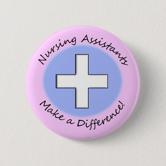 Verpleegassistent geeft "Making a Difference" Ronde Button 5,7 Cm (Voorkant)