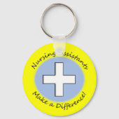 Verpleegassistent geeft "Making a Difference" Sleutelhanger (Voorkant)