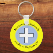Verpleegassistent geeft "Making a Difference" Sleutelhanger (Voorkant)
