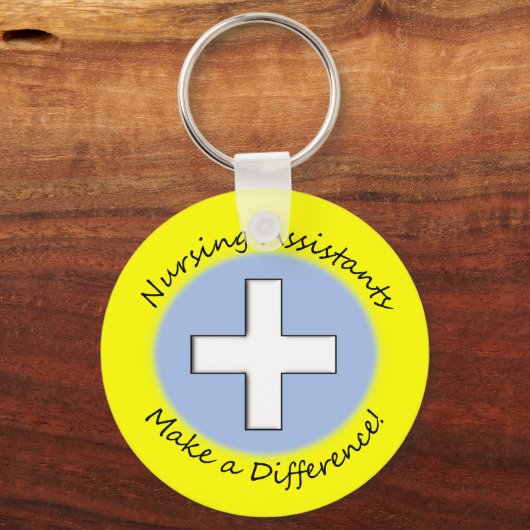 Verpleegassistent geeft "Making a Difference" Sleutelhanger (Voorkant)