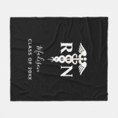 Verpleegbaar Afstuderen Medisch Zwart Wit Geperson Fleece Deken (Voorkant (Horizontaal))