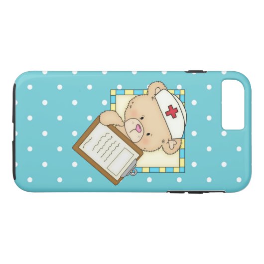 Verpleegbaar Beer iPhone 7 plus zwaar hoesje (Achterkant (Horizontaal))