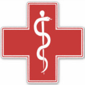 Verpleegcentrum van Asclepius Sticker (Voorkant)