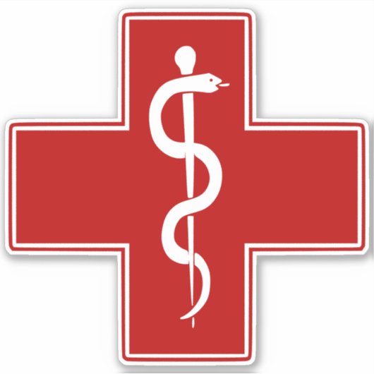 Verpleegcentrum van Asclepius Sticker (Voorkant)