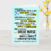 Verpleegdag, je bent een grote Kaart. Kaart (Gele Bloem)