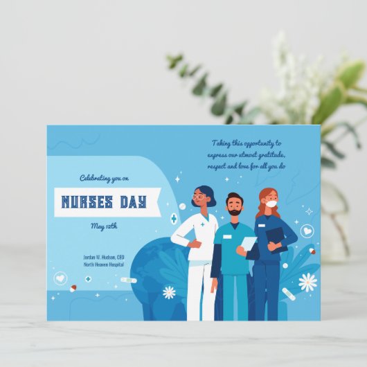 Verpleegdag Kaart (Staand voorkant)