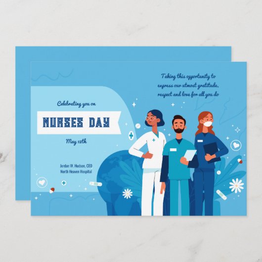 Verpleegdag Kaart (Voorkant / Achterkant)