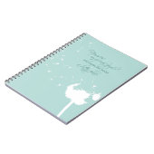 Verpleegdag met Dandelion die Blauwgroen blaast Notitieboek (Linkerzijde)