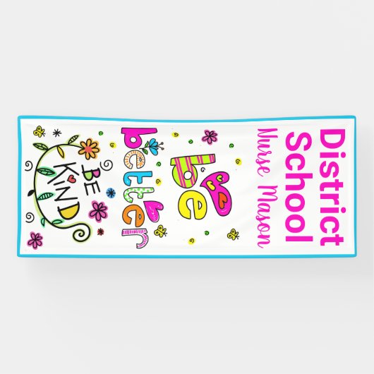 Verpleegdeuropening; Wees beter aardig, persoonlij Spandoek (Horizontaal)