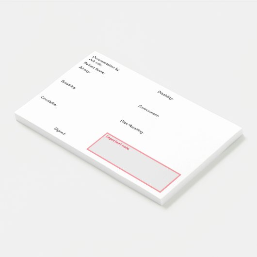 Verpleegdocumentatie na de operatie. post-it® notes (Schuin)