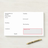 Verpleegdocumentatie na de operatie. post-it® notes (Op bureau)