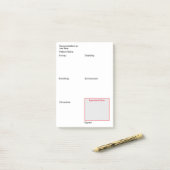 Verpleegdocumentatie na de operatie (verticaal) post-it® notes (Op bureau)