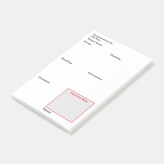 Verpleegdocumentatie na de operatie (verticaal) post-it® notes (Schuin)