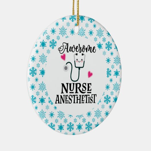 Verpleegesthetist Gift Keramisch Ornament (Rechts)