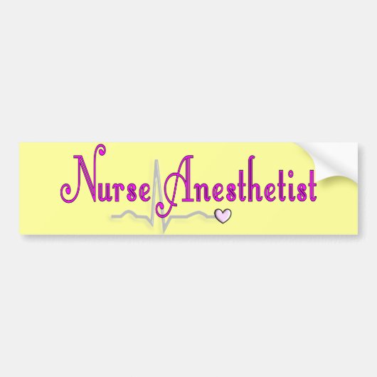 Verpleegesthetist Gifts Bumpersticker (Voorkant)