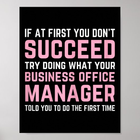 Verpleeghuis Istant Certified Business Kantoor Man Poster (Voorkant)