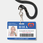 Verpleeghulp  | Medische foto ID Badge (Voorzijde met lanyard)