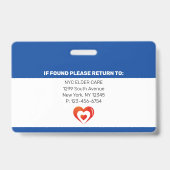 Verpleeghulp  | Medische foto ID Badge (Achterkant)