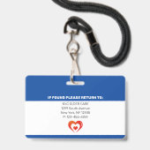 Verpleeghulp  | Medische foto ID Badge (Achterkant met lanyard)