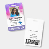 Verpleeghulp thuis / Gecertificeerde verpleeghulp  Badge (Voor- en achterkant)