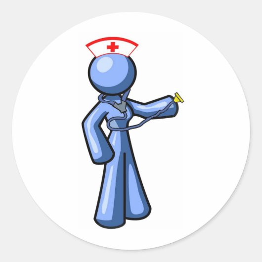 Verpleegingspictogram Animatie Ronde Sticker (Voorkant)