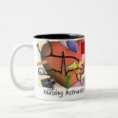 Verpleeginstructeur Bedankt cadeautjes Tweekleurige Koffiemok (Links)