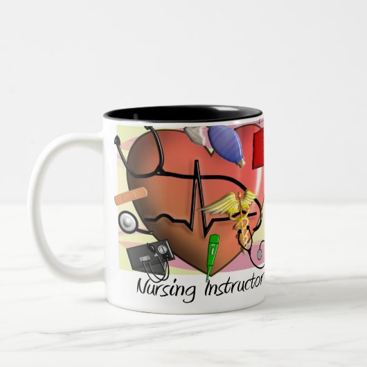 Verpleeginstructeur Bedankt cadeautjes Tweekleurige Koffiemok (Links)