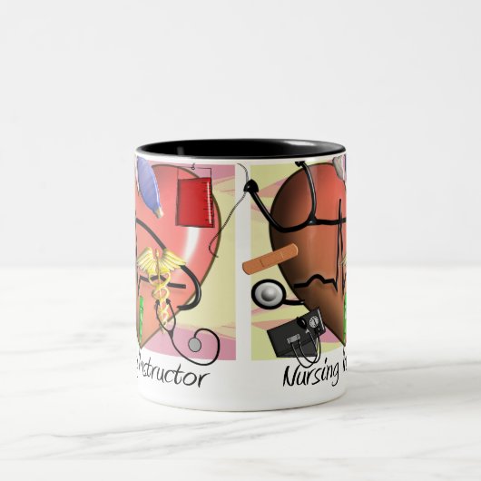 Verpleeginstructeur Bedankt cadeautjes Tweekleurige Koffiemok (Center)
