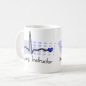 Verpleeginstructeur QRS blauw Koffiemok (Voorkant links)