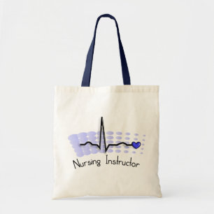 Verpleeginstructeur QRS blauw Tote Bag