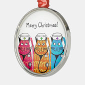 Verpleegkatten Metalen Ornament (Links)