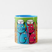 Verpleegkatten Tweekleurige Koffiemok (Center)