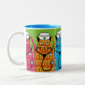 Verpleegkatten Tweekleurige Koffiemok (Links)