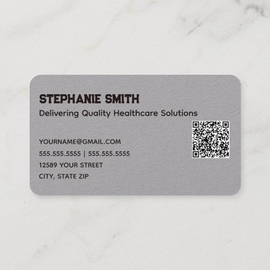 Verpleegkunde Aangepaste QR Visitekaartje (Achterkant)