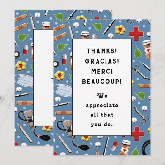 Verpleegkunde Bedankkaart (Voorkant / Achterkant)