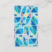 Verpleegkunde - Blauwe Abstracte meetkunde Visitekaartje (Achterkant)