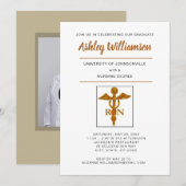 Verpleegkunde diploma Afstuderen Aankondigingssymb Aankondiging (Voorkant / Achterkant)