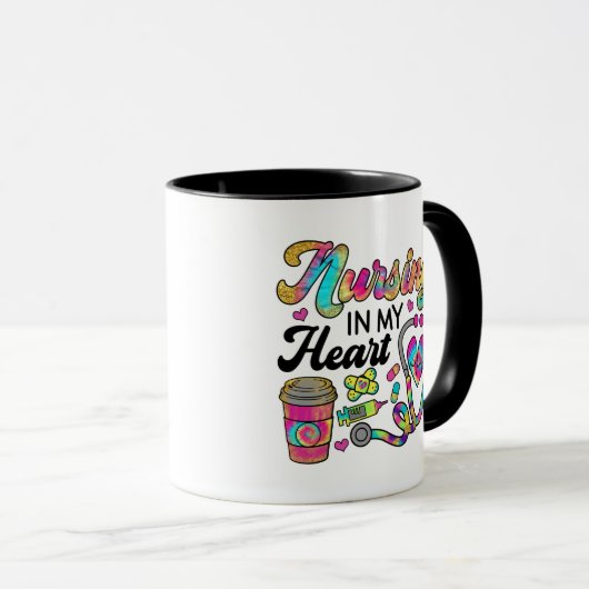 Verpleegkunde in mijn hart mok (Voorkant rechts)