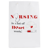 Verpleegkunde is een heleboel hartslag medium cadeauzakje (Voorkant)